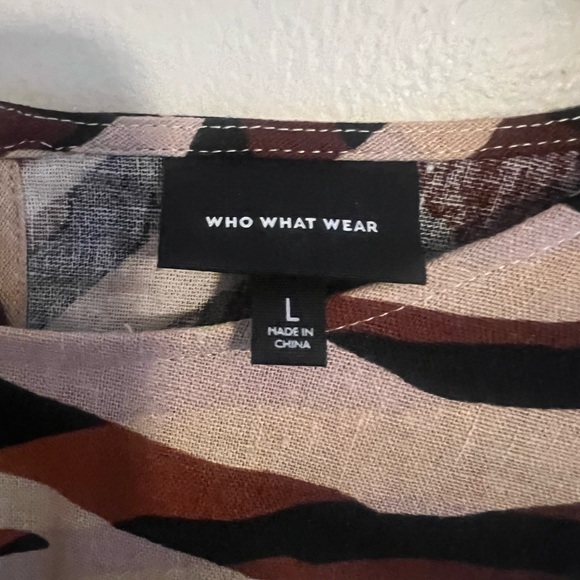 Never worn Who What Wear Linen & Rayon Animal Print Dress - Picture 7 of 7